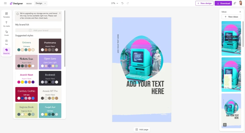Microsoft designer brending komplet